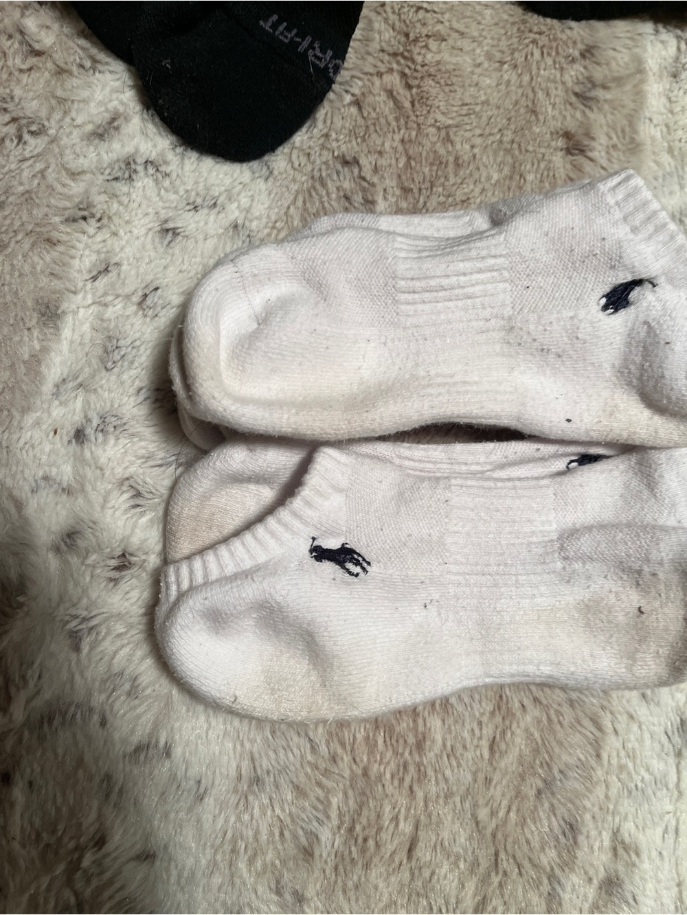 Ralph Lauren White No-Show Polo Logo Athletic Socks